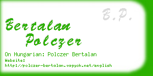 bertalan polczer business card